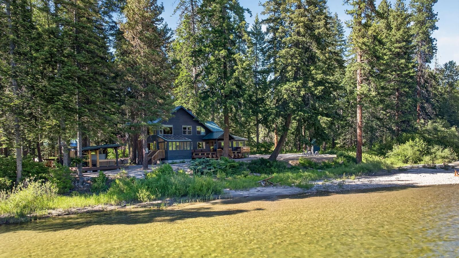Rivers Edge Lodge from across the water